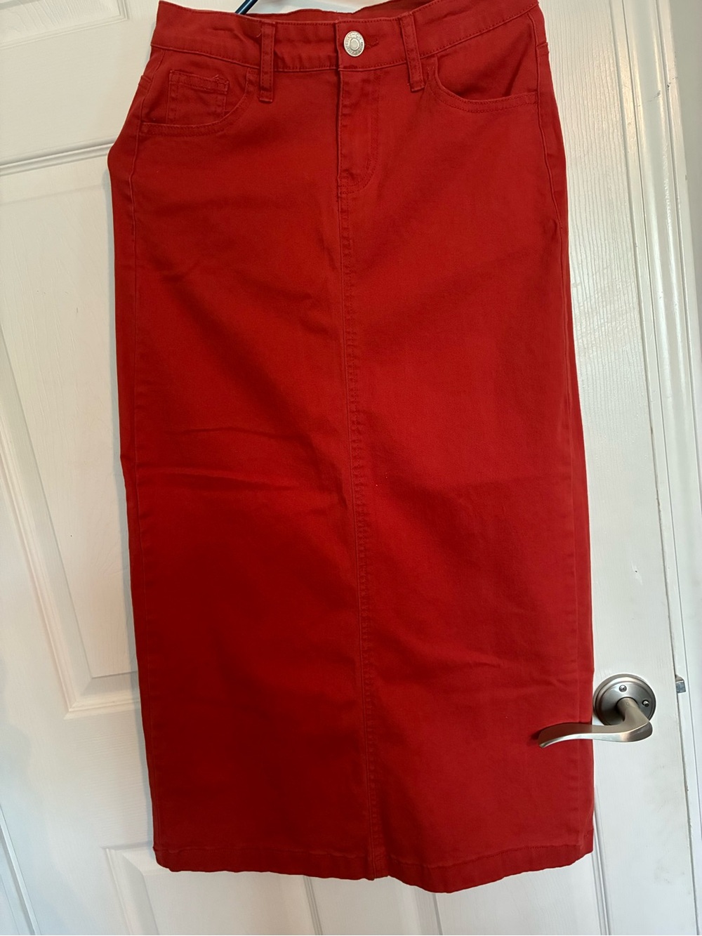 Be girl burnt orange denim skirt